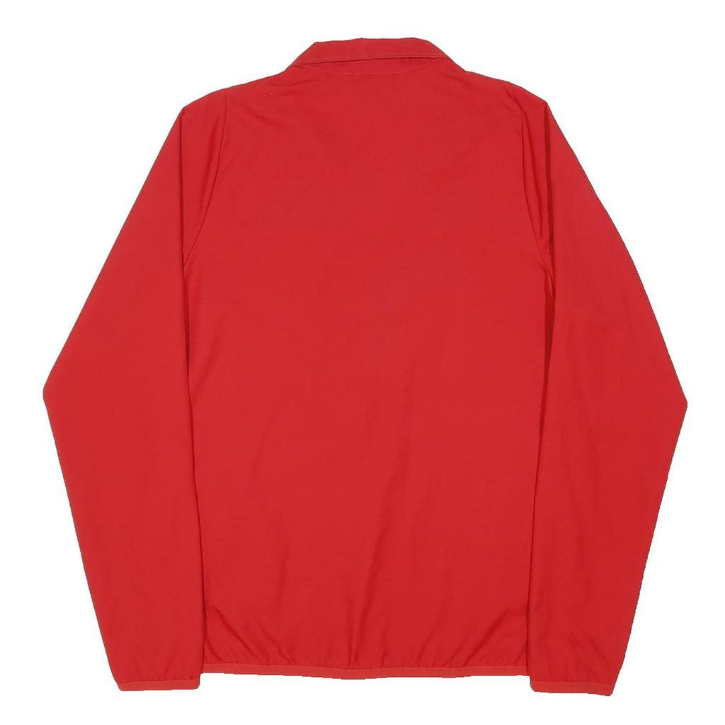 NIKE Mens Red Track & Field Jacket S Nylon Zip Plain Sportswear
