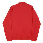 NIKE Mens Red Track & Field Jacket S Nylon Zip Plain Sportswear