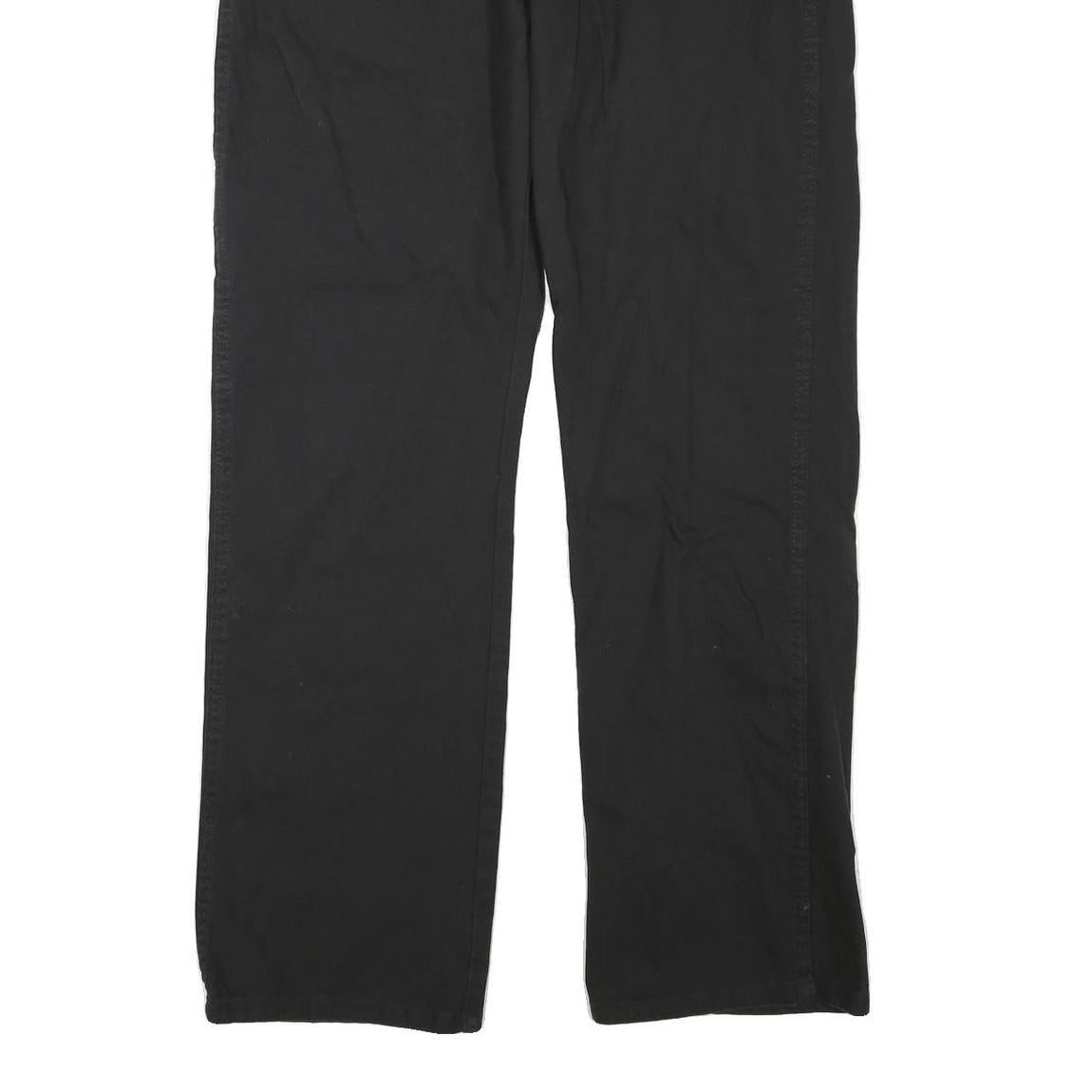 DICKIES Mens Regular Fit Cotton Blend Black Trousers W34 L30 Workwear Zip