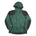 RED RIDGE Mens Green & Black Outdoor Nylon Zip Jacket L Water Resistant Hooded