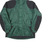 RED RIDGE Mens Green & Black Outdoor Nylon Zip Jacket L Water Resistant Hooded