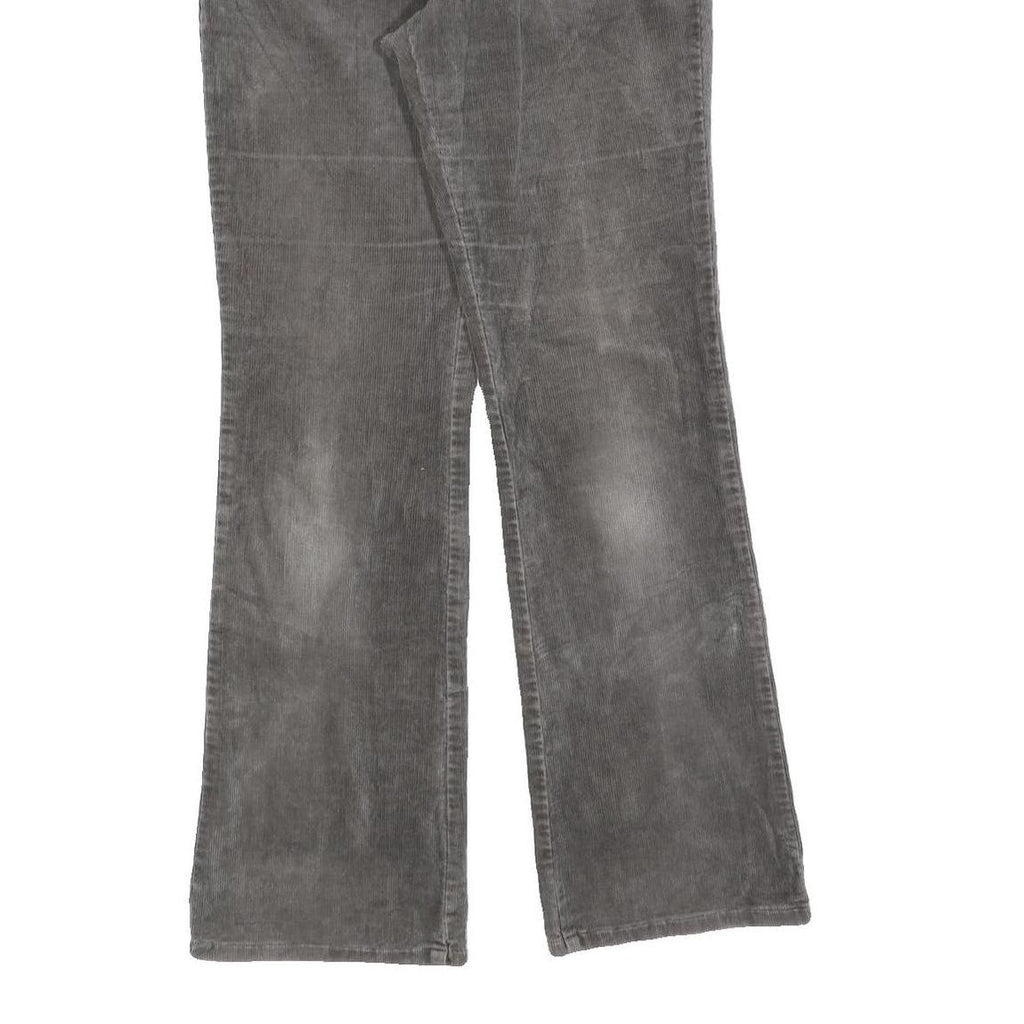 NAVY BLUE Womens Cotton Blend Navy Blue Regular Flared Trousers W28 L32