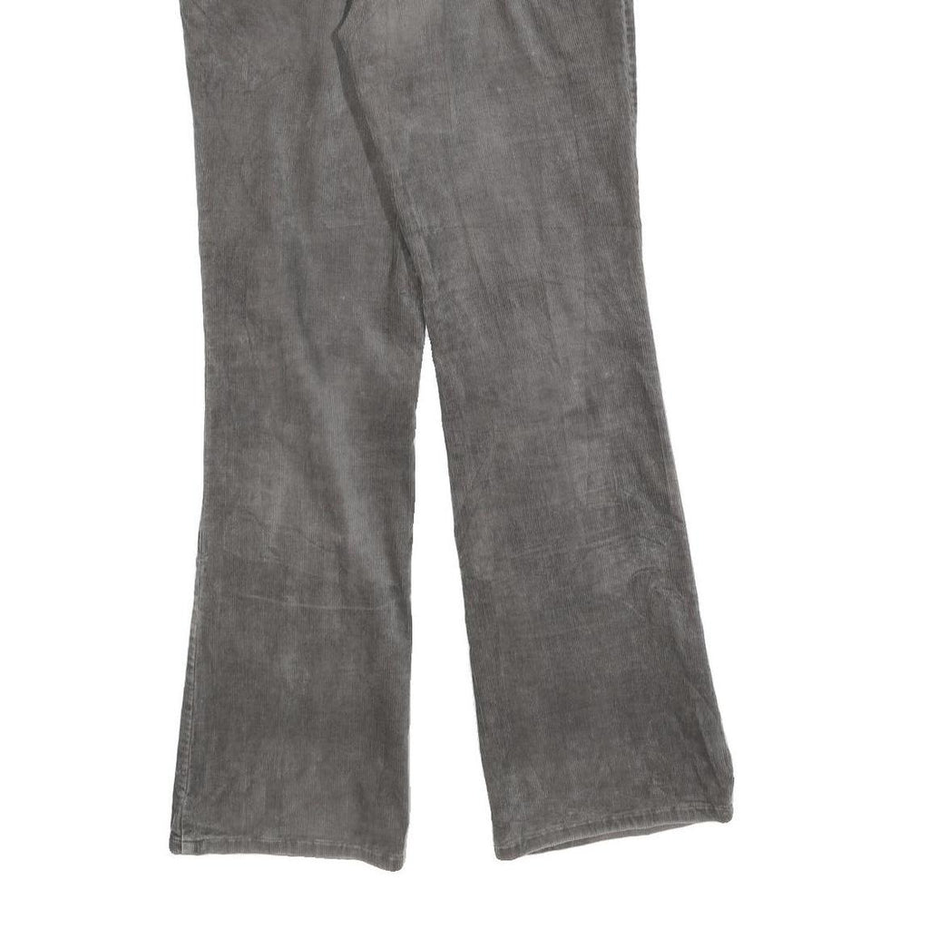 NAVY BLUE Womens Cotton Blend Navy Blue Regular Flared Trousers W28 L32