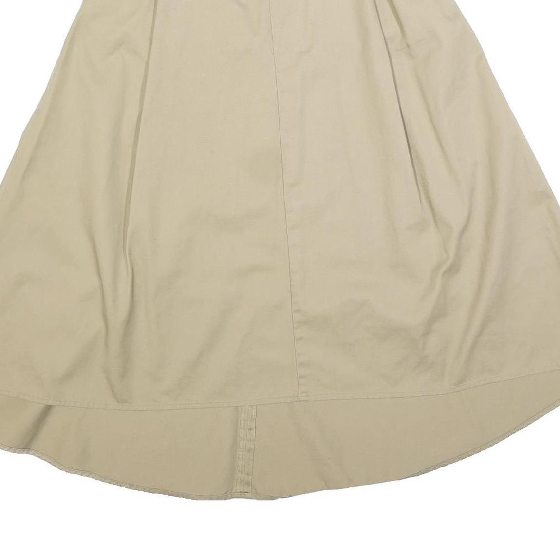 DICKIES Womens Beige Cotton Blend A-Line Midi Skirt XS Practical Comfortable