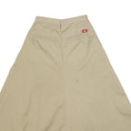 DICKIES Womens Beige Cotton Blend A-Line Midi Skirt XS Practical Comfortable