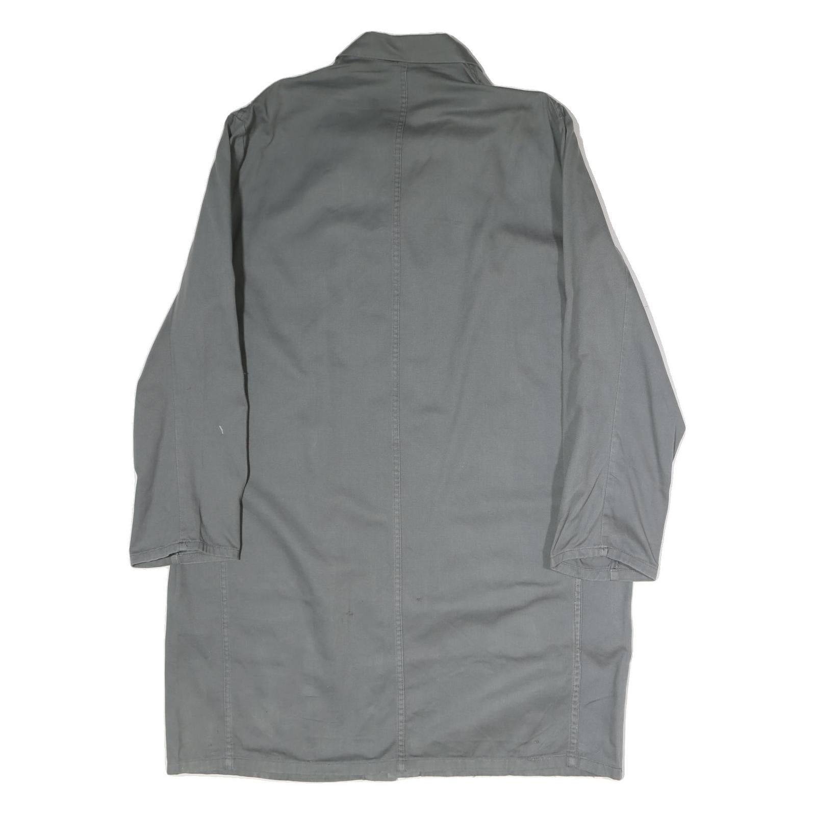 WORKER Mens Grey Cotton Blend Button Jacket XL Plain Workwear Durable