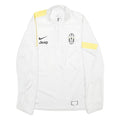 NIKE Mens White & Yellow Juventus 1/4 Zip Sweatshirt M Football Training Top