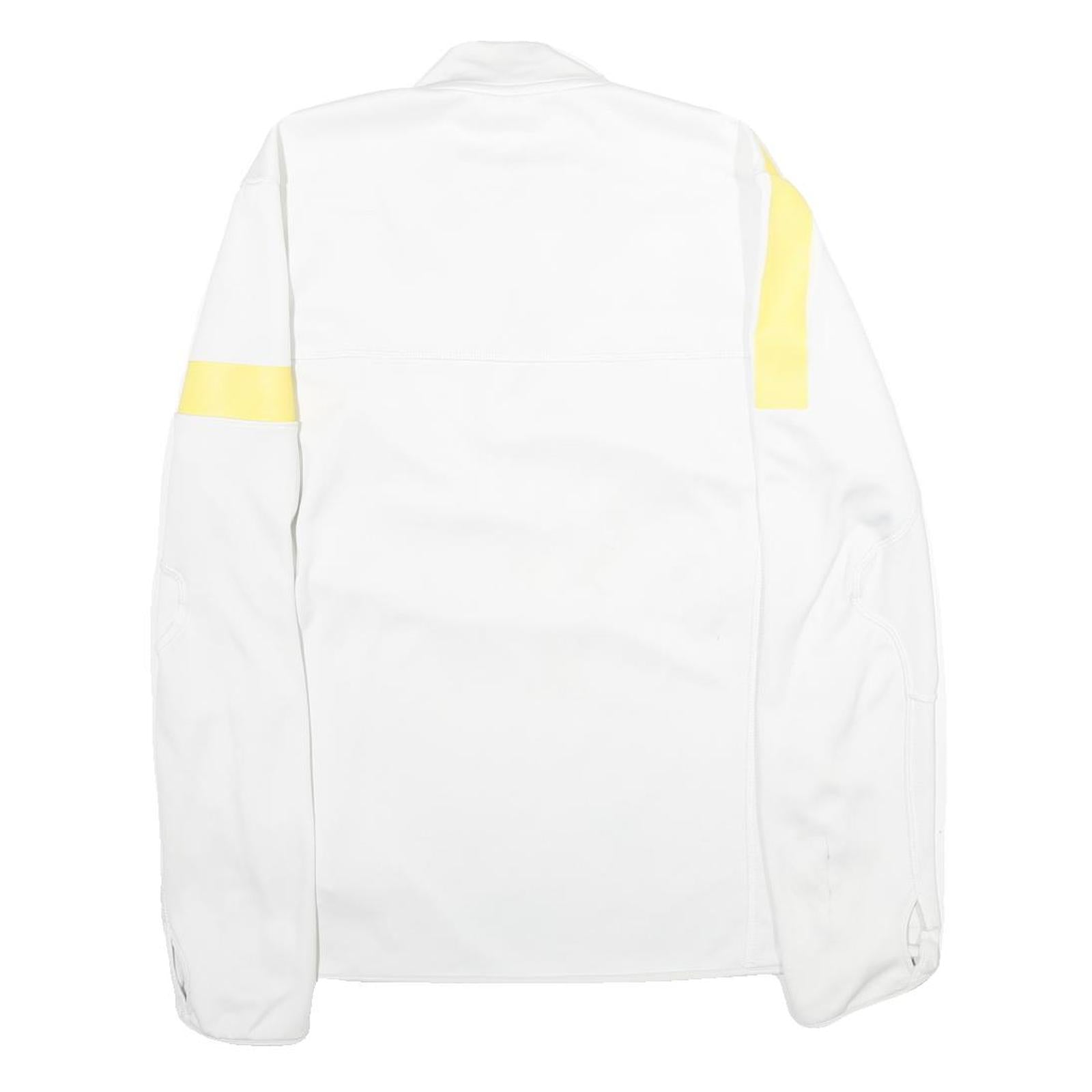 NIKE Mens White & Yellow Juventus 1/4 Zip Sweatshirt M Football Training Top