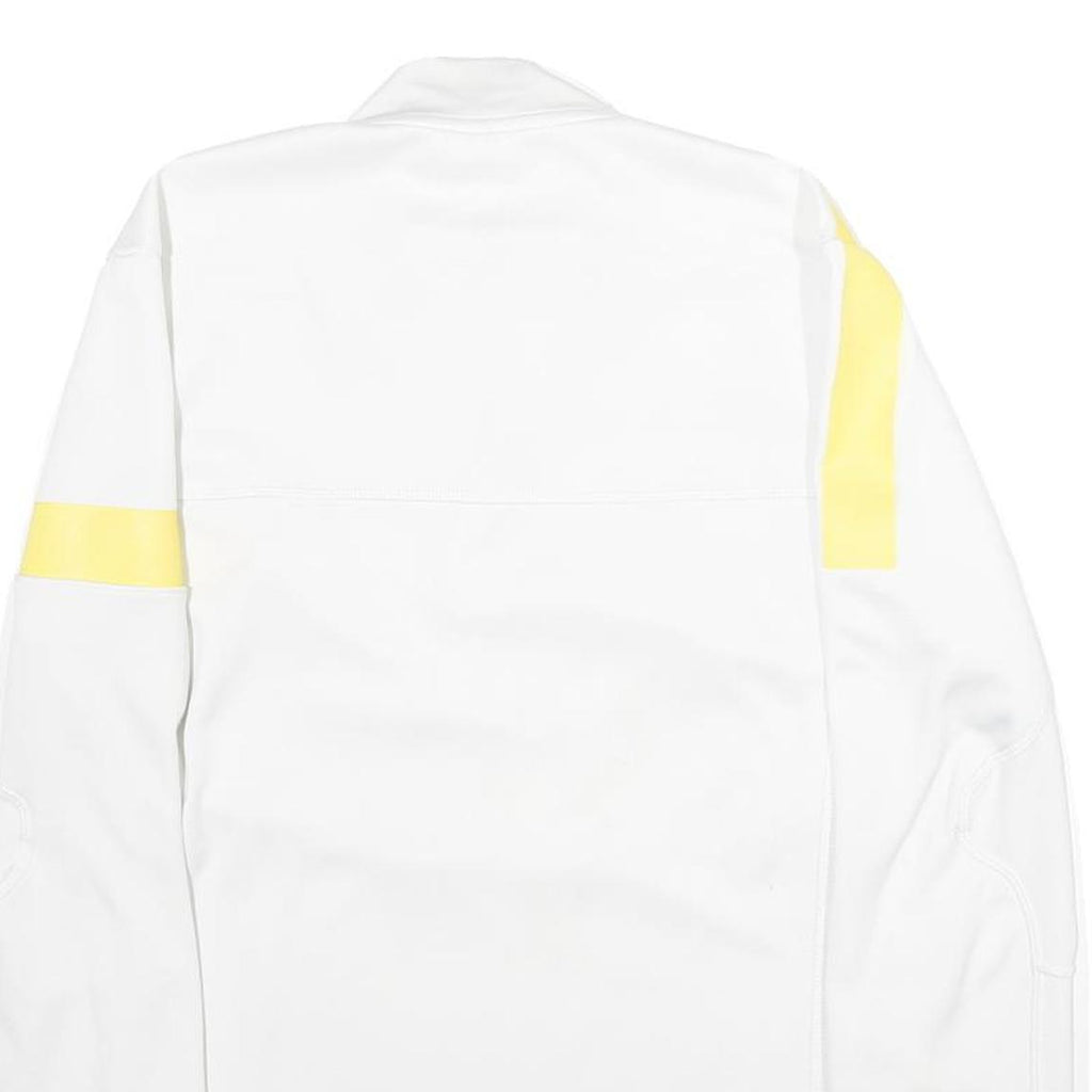 NIKE Mens White & Yellow Juventus 1/4 Zip Sweatshirt M Football Training Top