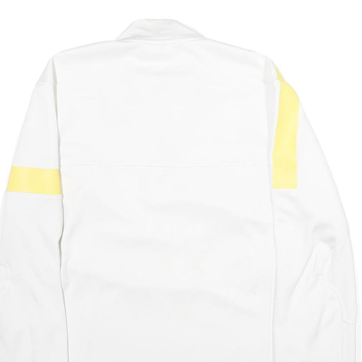 NIKE Mens White & Yellow Juventus 1/4 Zip Sweatshirt M Football Training Top