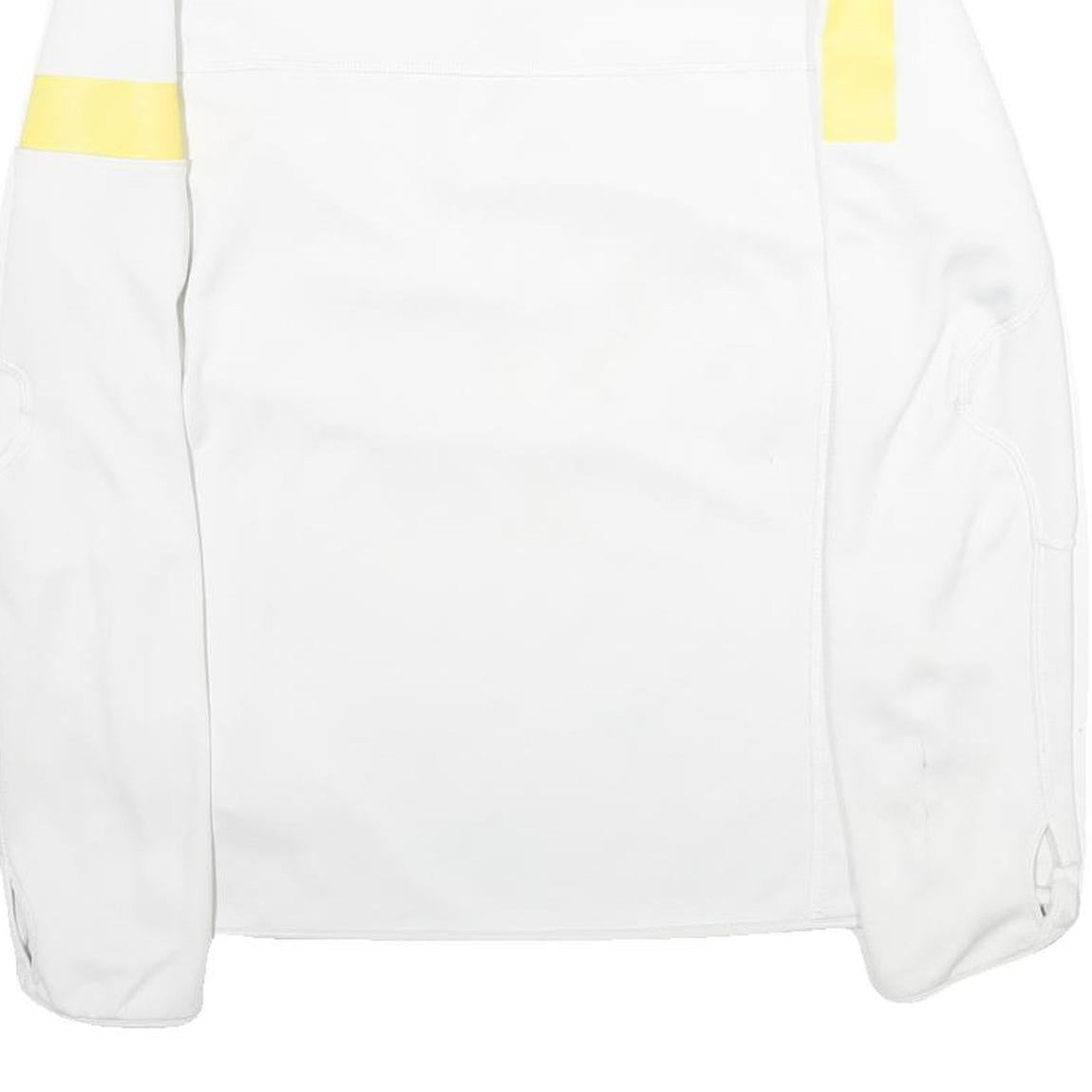 NIKE Mens White & Yellow Juventus 1/4 Zip Sweatshirt M Football Training Top