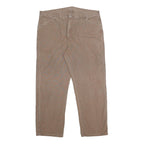 DICKIES Mens Cotton Brown Relaxed Straight Trousers W40 L30 Workwear Casual