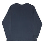 CARHARTT Mens Navy Blue Graphic Henley T-Shirt XL Long Sleeve Cotton Blend