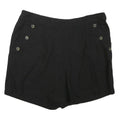 MONSOON Womens Shorts Black Casual L W36 Button Detail Comfortable Summer Wear