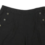 MONSOON Womens Shorts Black Casual L W36 Button Detail Comfortable Summer Wear