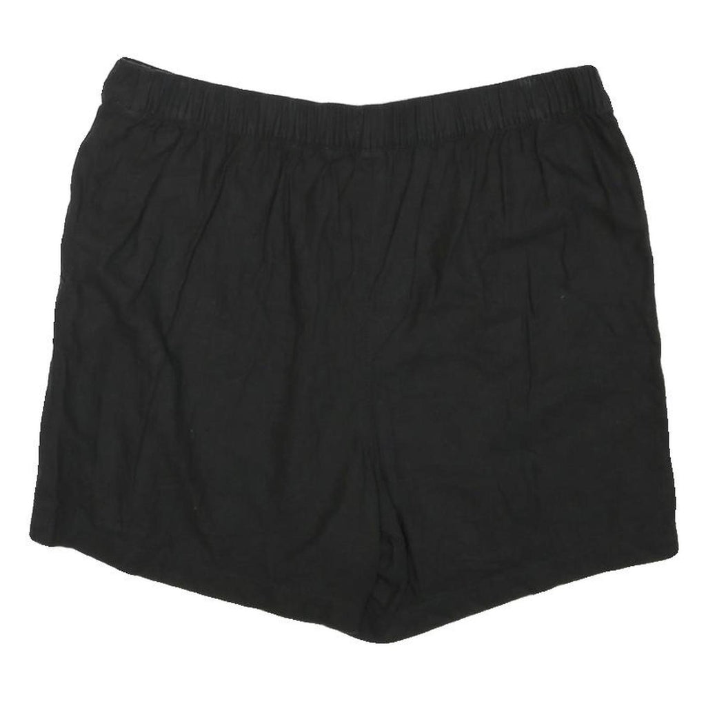 MONSOON Womens Shorts Black Casual L W36 Button Detail Comfortable Summer Wear