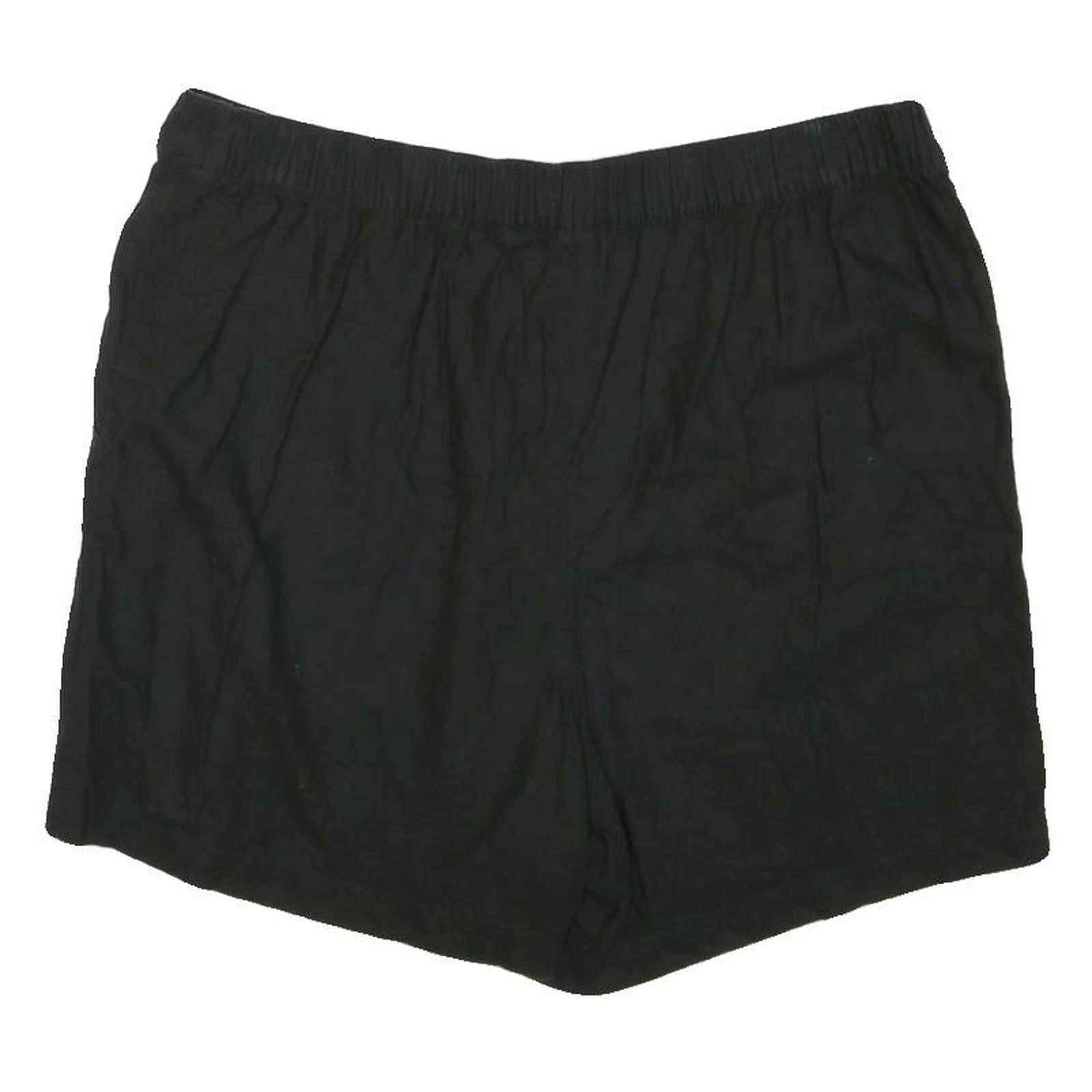 MONSOON Womens Shorts Black Casual L W36 Button Detail Comfortable Summer Wear