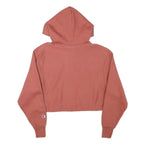 CHAMPION Womens Rust Pullover Hoodie XS Cropped Drawstring Logo Sweatshirt