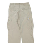 CARHARTT Mens Regular Beige Cotton Blend Cargo Trousers W32 L30 Workwear Zip