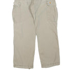 CARHARTT Mens Regular Beige Cotton Blend Cargo Trousers W32 L30 Workwear Zip