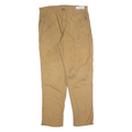 CARHARTT Mens Cotton Blend Beige Regular Fit Straight Leg Trousers W38 L36