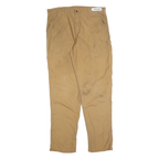 CARHARTT Mens Cotton Blend Beige Regular Fit Straight Leg Trousers W38 L36