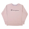 CHAMPION Womens Pink Crew Neck XL Cotton Blend Sweatshirt Pullover