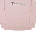 CHAMPION Womens Pink Crew Neck XL Cotton Blend Sweatshirt Pullover