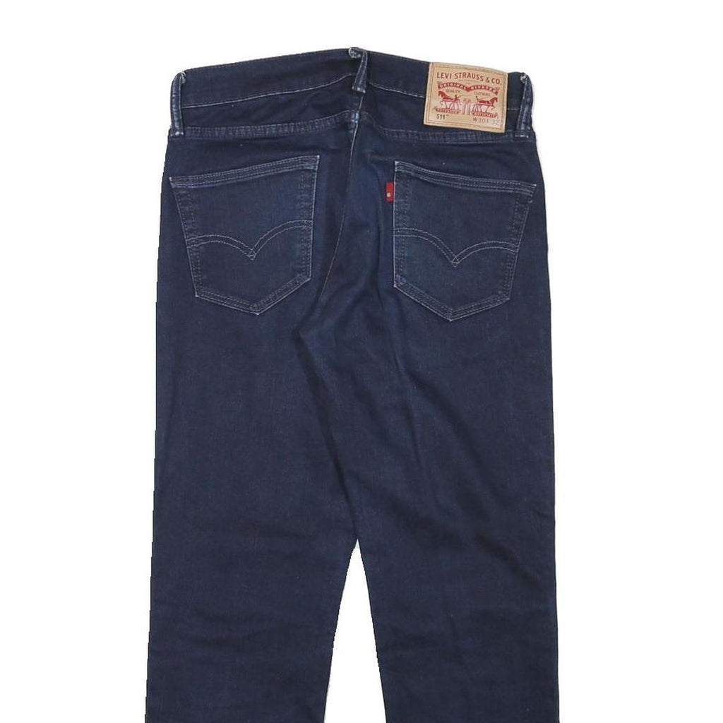 LEVI'S 511 Mens Slim Blue Denim Raw Jeans W28 L26 Classic Zip Cotton Blend