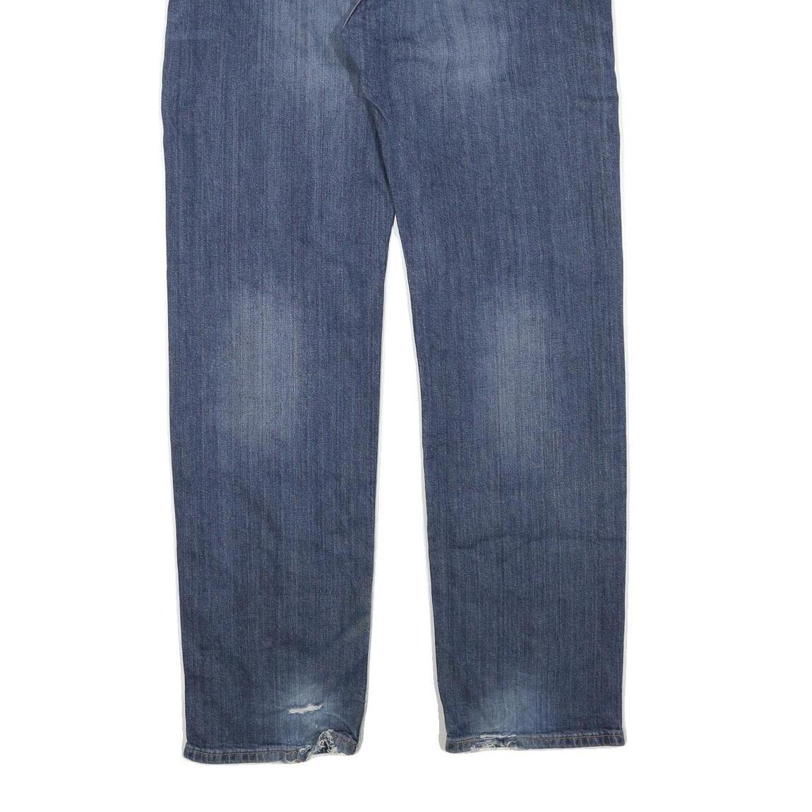 LEVI'S 751 Mens Blue Regular Straight Denim Medium W36 L34 Classic Faded Jeans