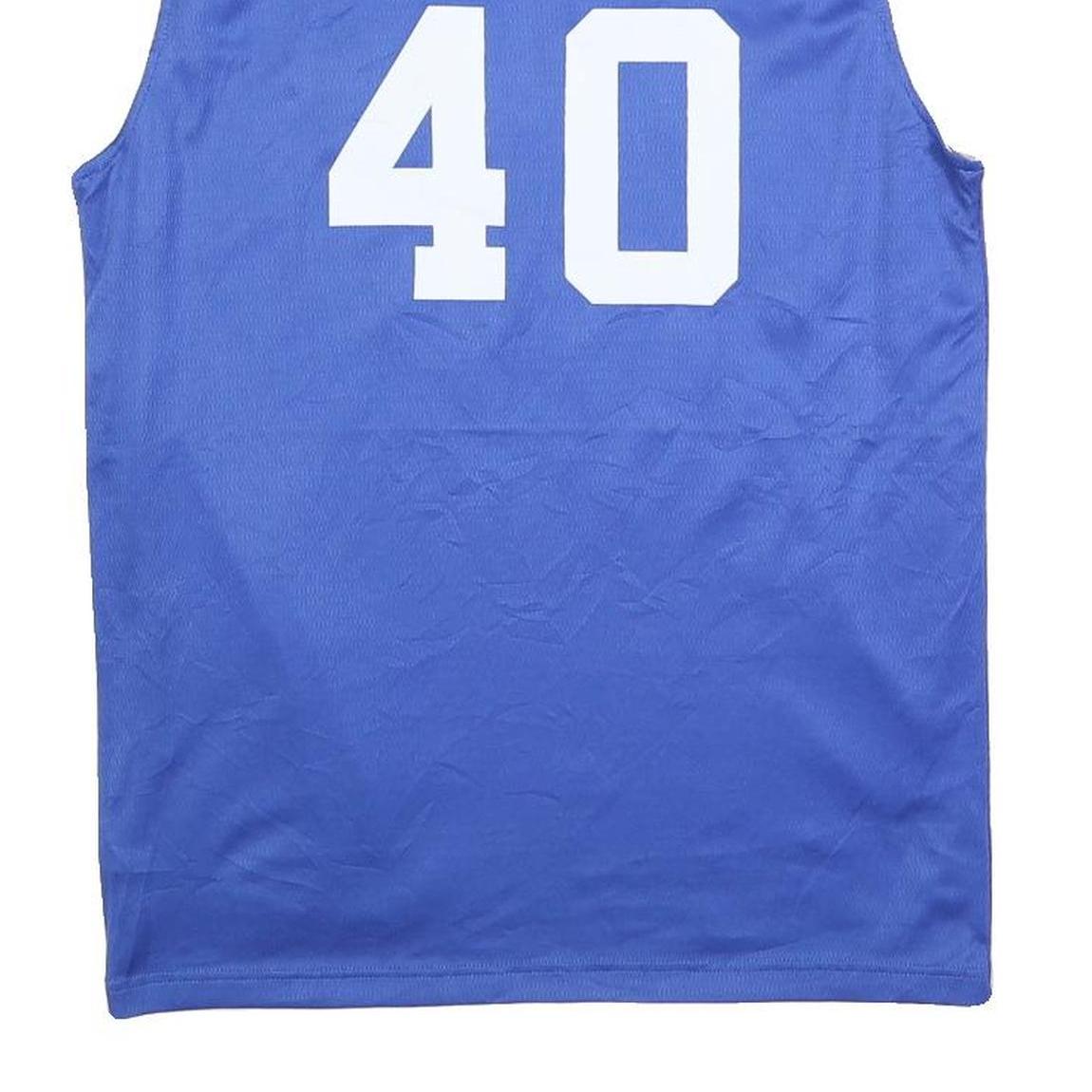 NBA Mens Blue Pistons 40 Sleeveless V-Neck Sports Basketball Jersey S