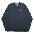 ADIDAS Mens Blue Crew Neck Sweatshirt M Cotton Sports Casual Pullover