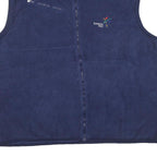 ADIDAS Mens Blue 2XL Fleece Gilet Polyester Blend Edmonton 2001 Embroidered Zip