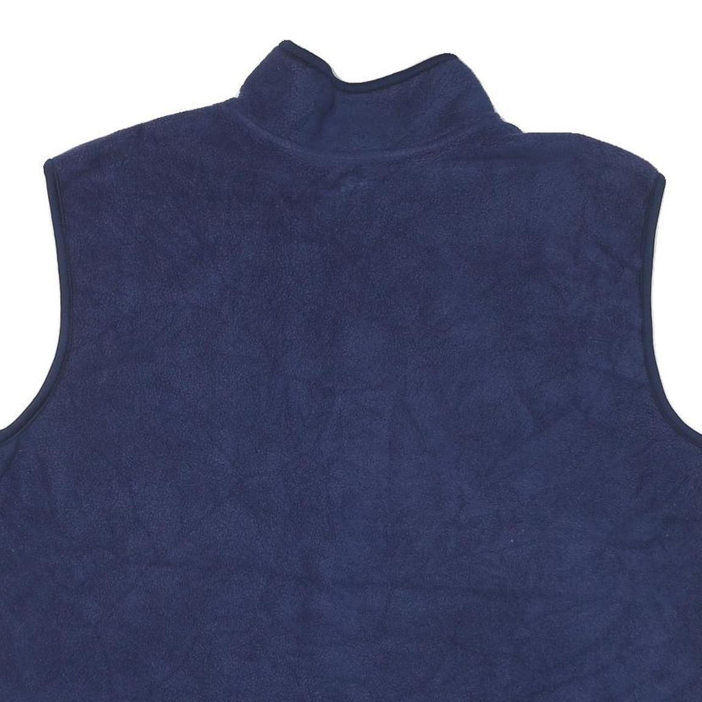 ADIDAS Mens Blue 2XL Fleece Gilet Polyester Blend Edmonton 2001 Embroidered Zip