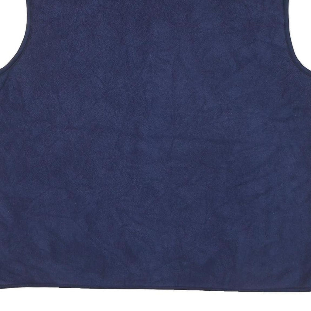 ADIDAS Mens Blue 2XL Fleece Gilet Polyester Blend Edmonton 2001 Embroidered Zip