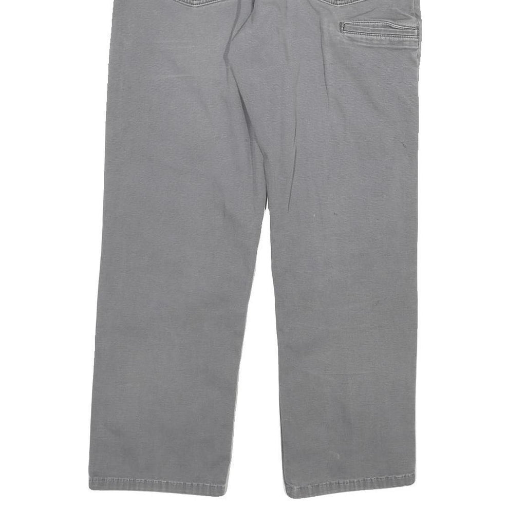 CARHARTT Mens Relaxed Fit Grey Cotton Blend Trousers W30 L28 Workwear Zip