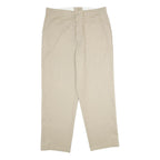 RED KAP Mens Polyester Blend Beige Regular Fit Straight Leg Trousers W36 L32