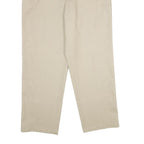 RED KAP Mens Polyester Blend Beige Regular Fit Straight Leg Trousers W36 L32