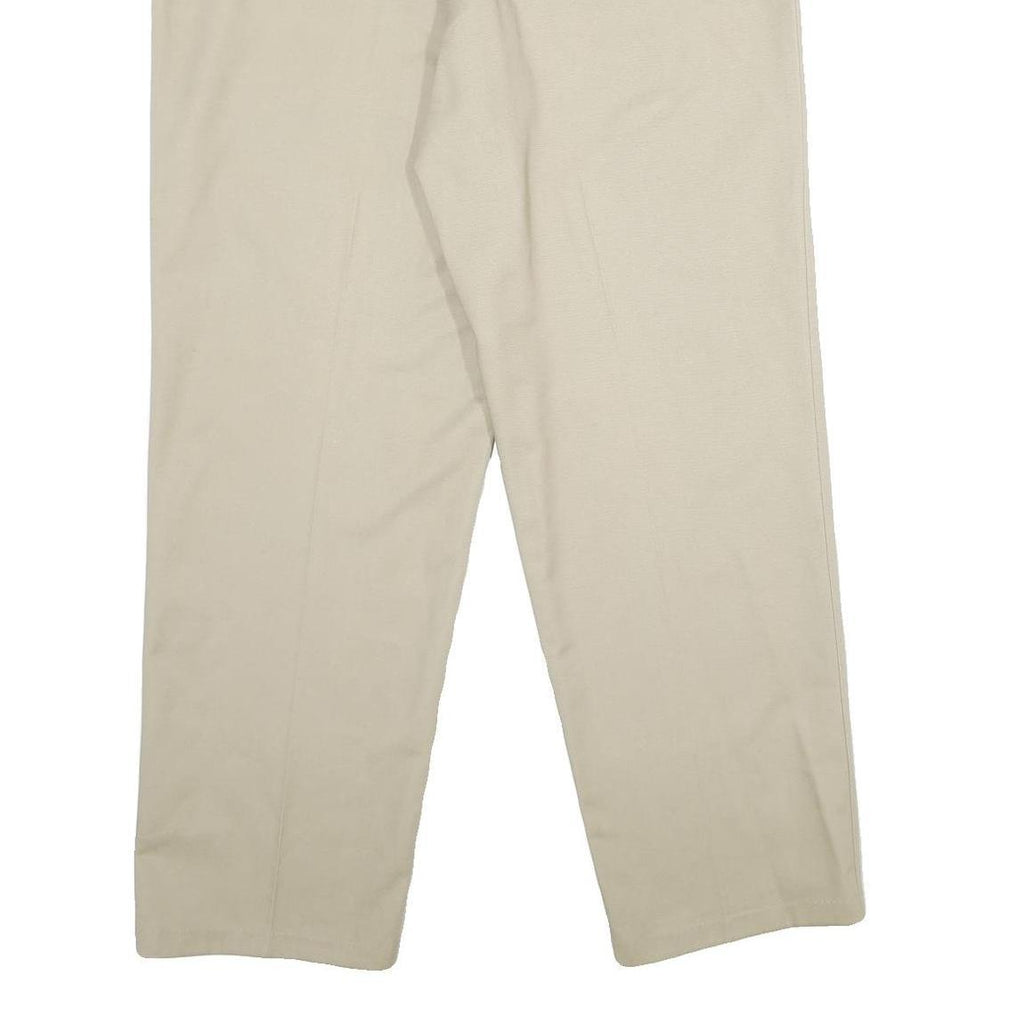 RED KAP Mens Polyester Blend Beige Regular Fit Straight Leg Trousers W36 L32