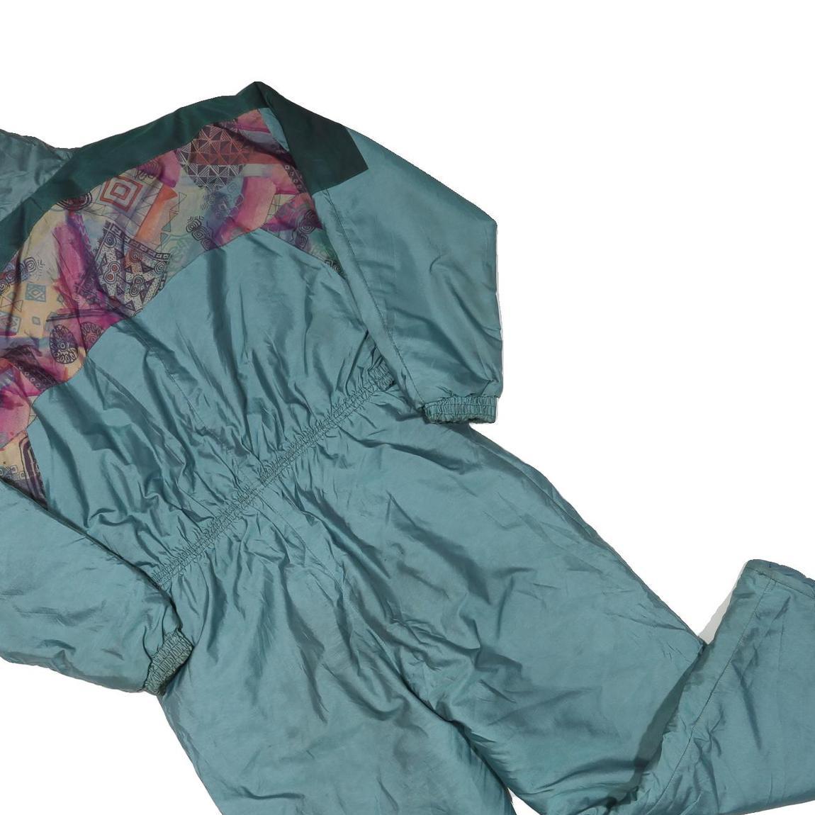 LAMARTINE Womens Green Polyester Blend Lined Dungarees L W36 L28 Lightweight