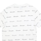CHAMPION Mens White Crew Neck Short Sleeve Graphic T-Shirt L Cotton Blend