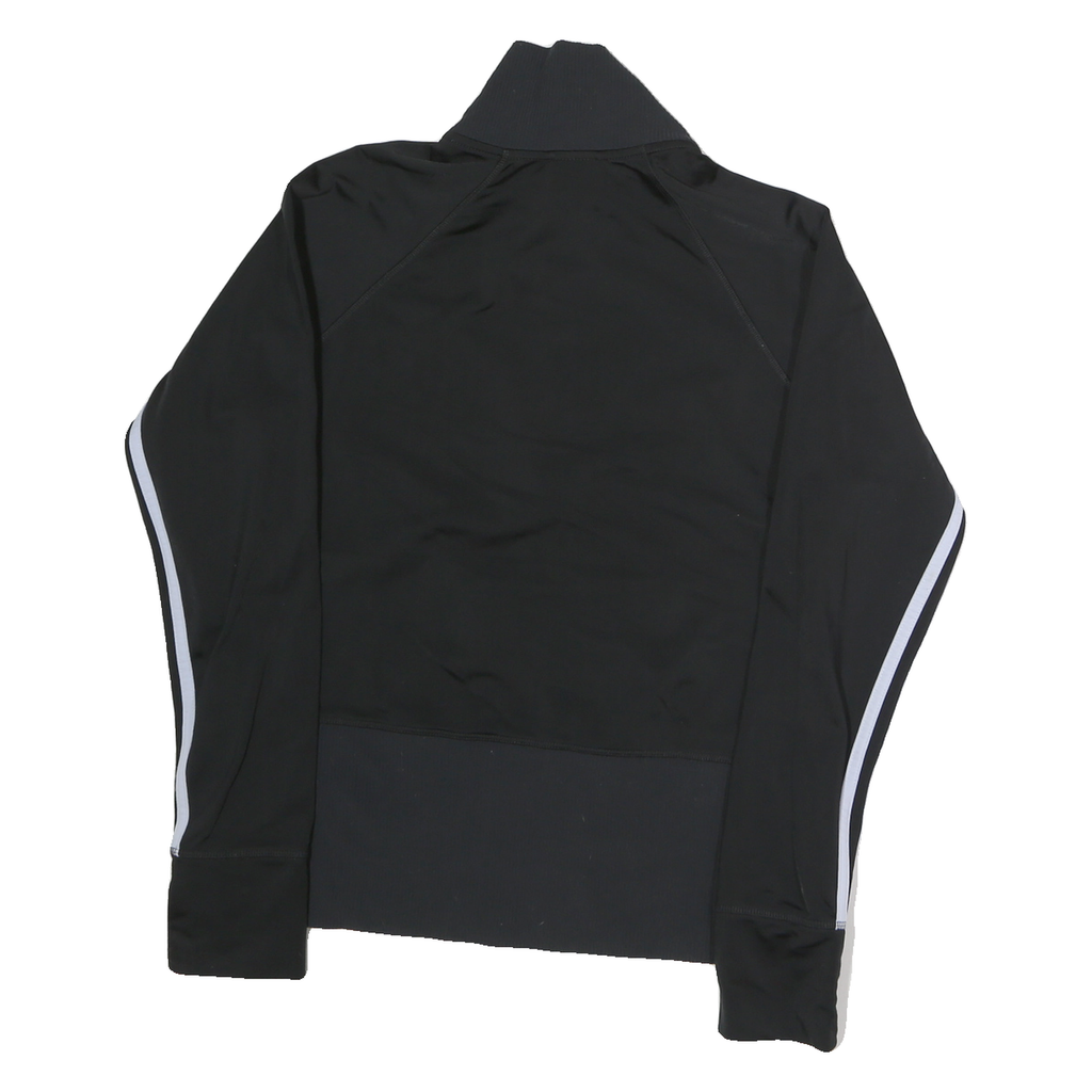 ADIDAS Mens Black & White Track Jacket M Polyester Zip Slim Fit Sportswear