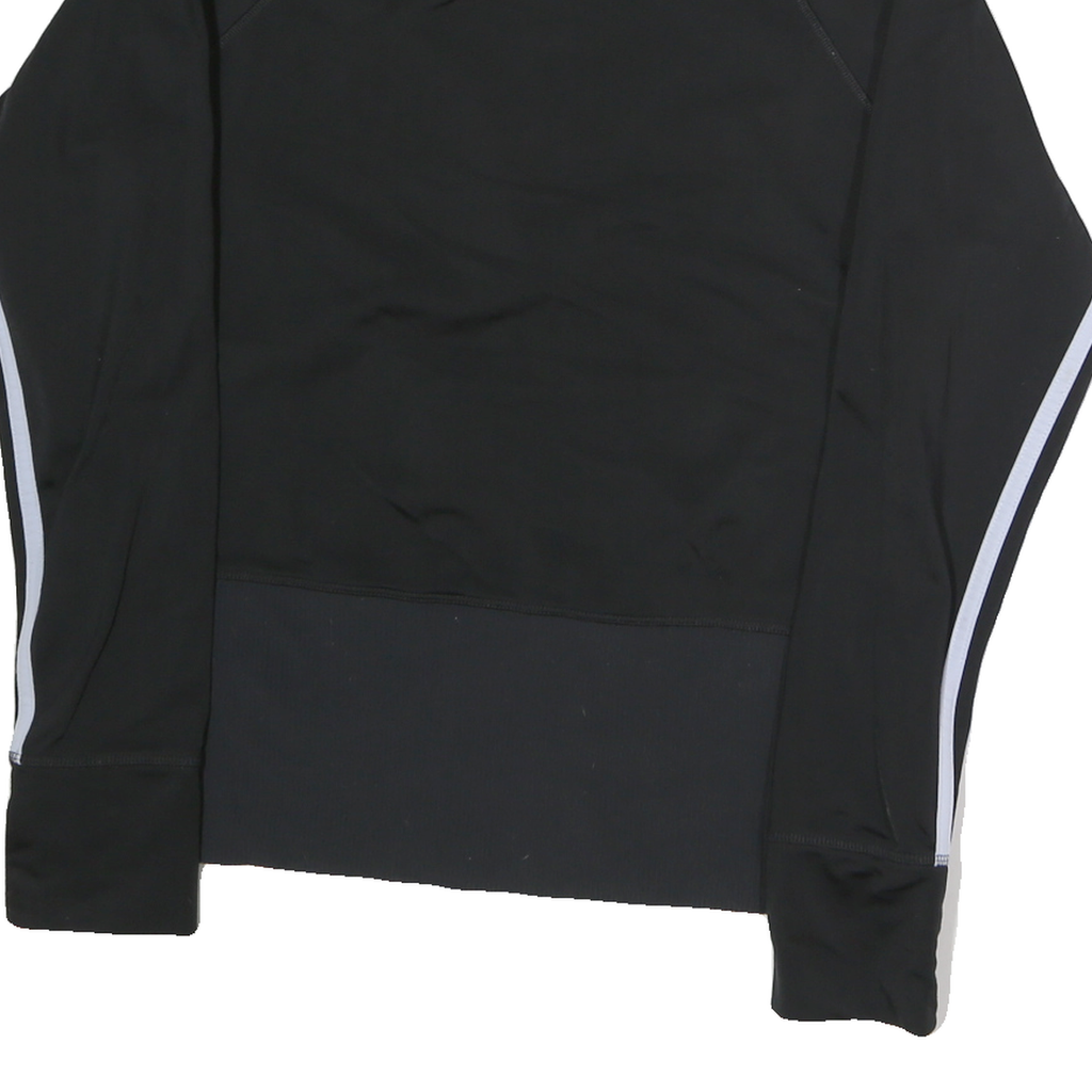 ADIDAS Mens Black & White Track Jacket M Polyester Zip Slim Fit Sportswear