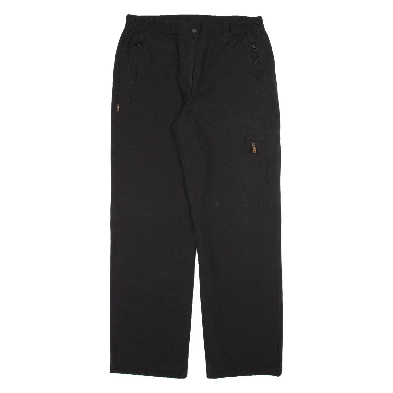 HS OUTERWEAR Mens Trousers Black Regular Straight W30 L30