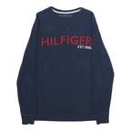 TOMMY HILFIGER Mens Blue Hilfiger Est 1985 Crew Neck XS Sweatshirt Cotton