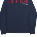 TOMMY HILFIGER Mens Blue Hilfiger Est 1985 Crew Neck XS Sweatshirt Cotton