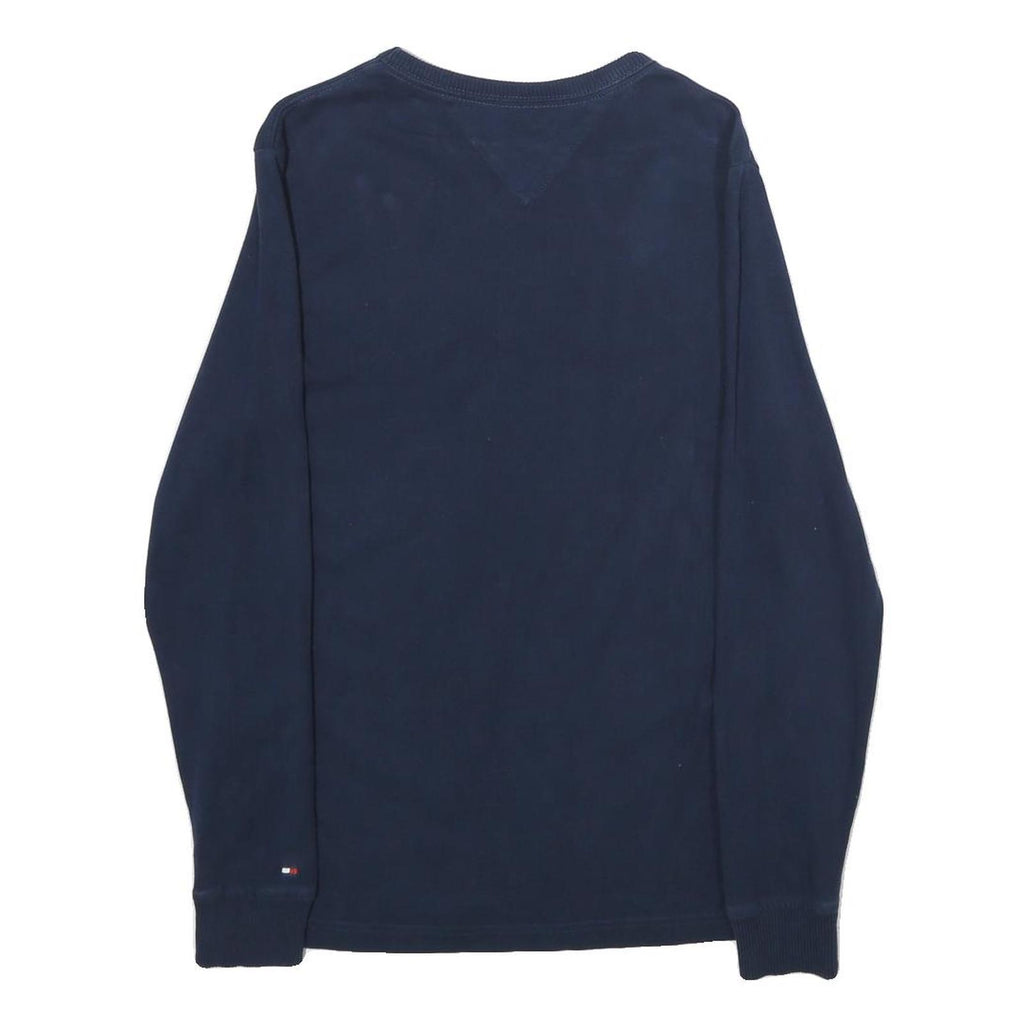 TOMMY HILFIGER Mens Blue Hilfiger Est 1985 Crew Neck XS Sweatshirt Cotton