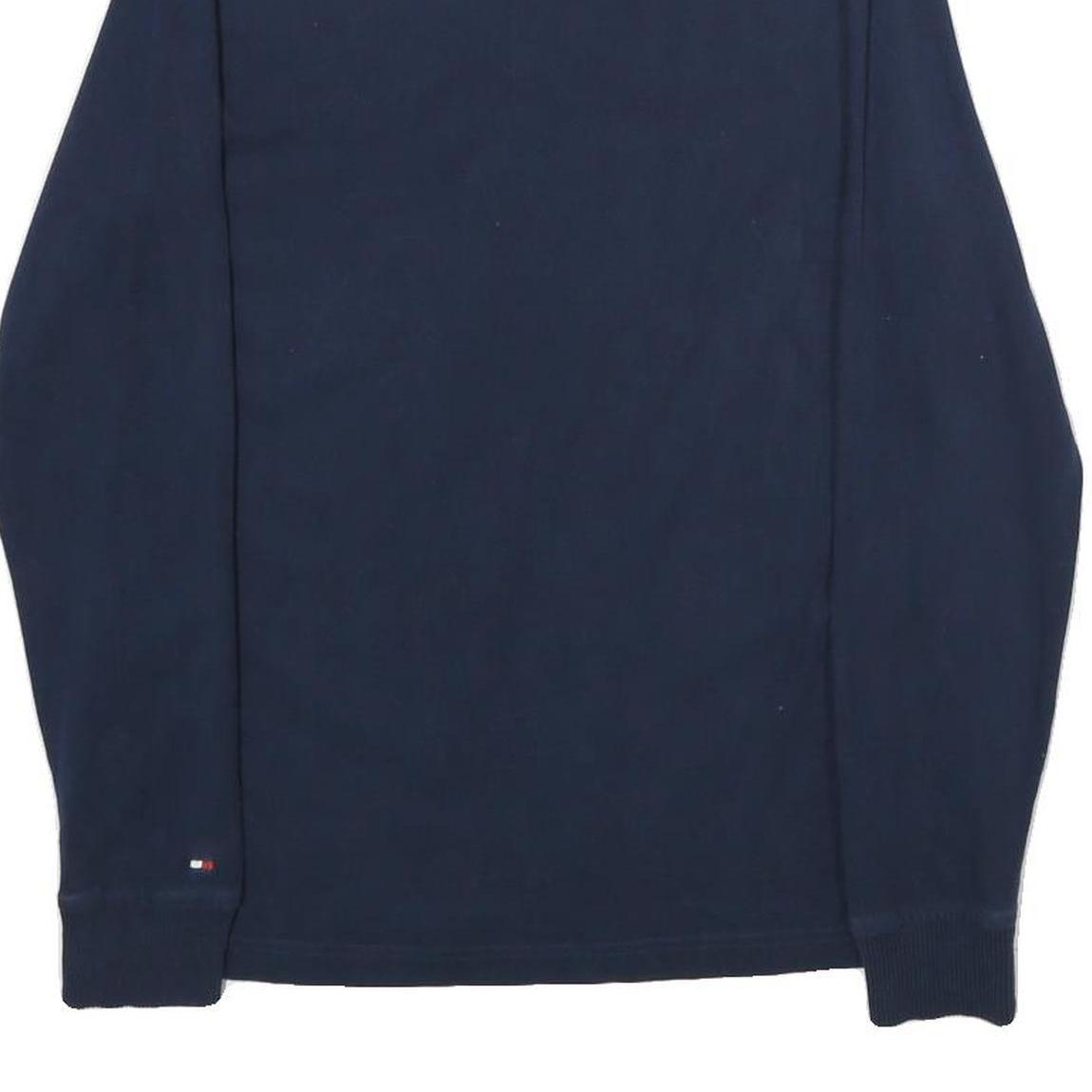 TOMMY HILFIGER Mens Blue Hilfiger Est 1985 Crew Neck XS Sweatshirt Cotton
