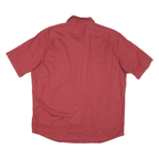 WRANGLER Mens Red Short Sleeve Shirt XL Casual Button Front Workwear