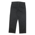 DOCKERS Mens Cotton Blend Black Regular Fit Straight Leg Trousers W33 L26 Casual